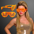 Orange Light Up Slotted Sunglasses - Blank